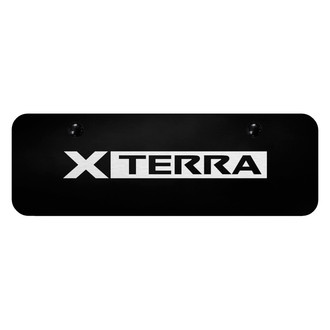 Autogold® - Black Mini Size License Plate with Laser Etched Xterra Logo