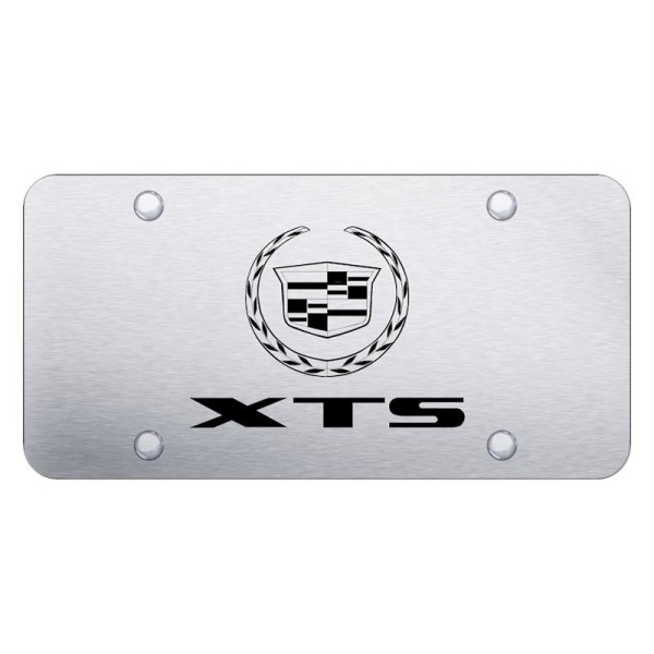Autogold® - License Plate with Laser Etched XTS Logo and Cadillac Emblem