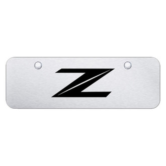 Autogold® - Chrome Mini Size License Plate with Laser Etched Z New Logo