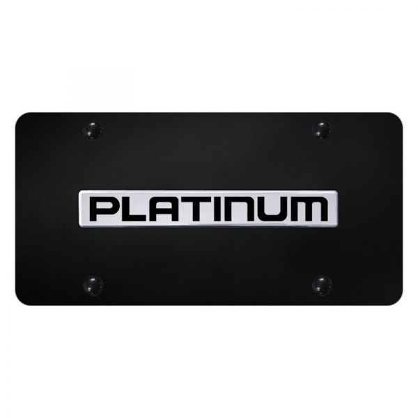 Autogold® - License Plate with 3D Platinum Logo