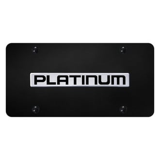 Autogold® - License Plate with 3D Chrome Platinum Logo
