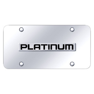 Autogold® - Chrome License Plate with 3D Chrome Platinum Logo