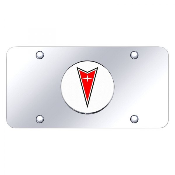 Autogold® - License Plate with 3D Pontiac Emblem
