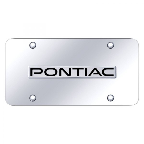 Autogold® - License Plate with 3D Pontiac Logo