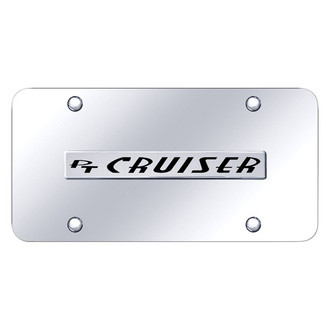 Autogold® - Chrome License Plate with 3D Chrome PT Cruiser Logo