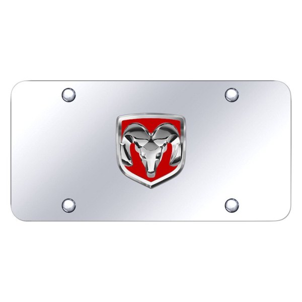 Autogold® - License Plate with 3D Ram OEM Emblem