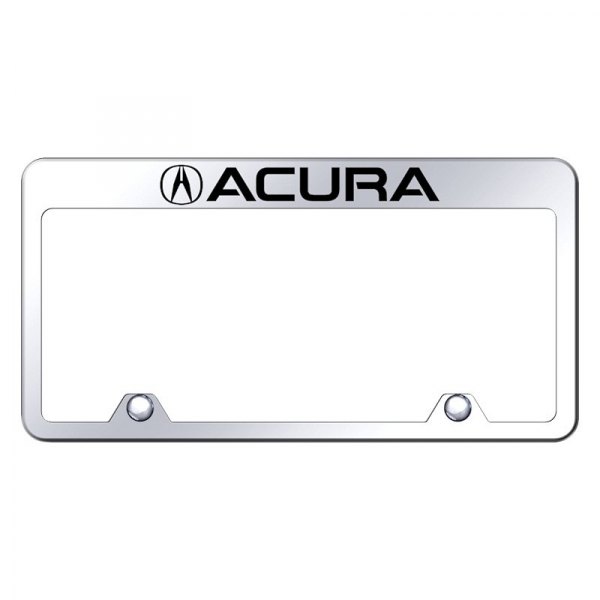 Autogold® - Inverted License Plate Frame with Engraved Acura Logo and Emblem