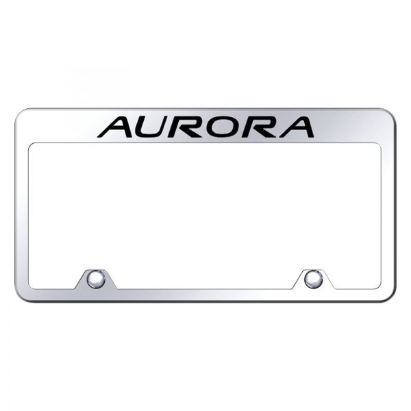 Autogold® - Inverted License Plate Frame with Engraved Aurora Logo