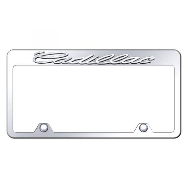Autogold® - Reversed License Plate Frame with 3D Cadillac Logo
