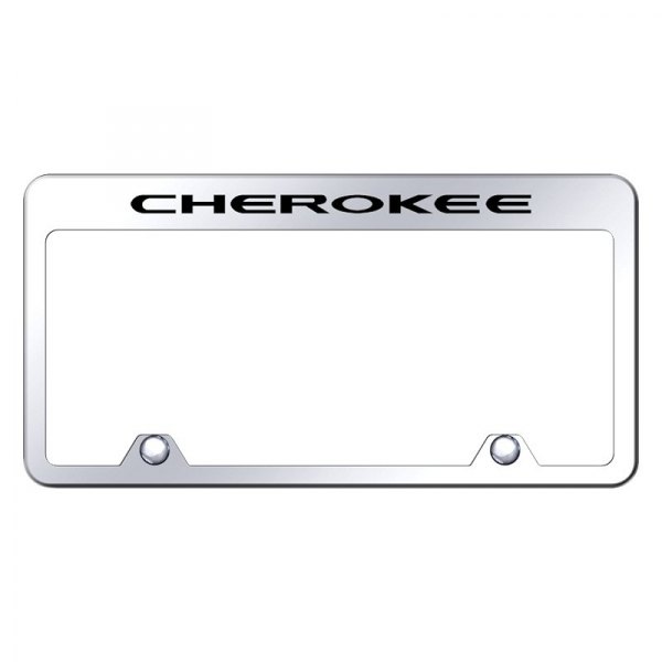 Autogold® - Inverted License Plate Frame with Engraved Cherokee Logo