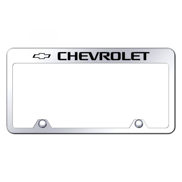 Autogold® - Inverted License Plate Frame with Engraved Chevy Logo