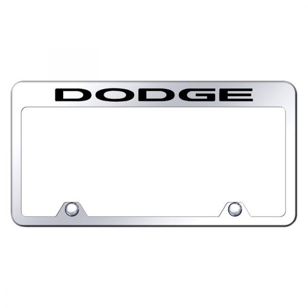 Autogold® - Inverted License Plate Frame with Engraved Dodge Logo