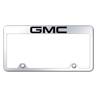 Autogold® - Inverted Chrome License Plate Frame with Engraved GMC Logo