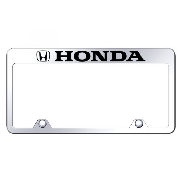 Autogold® - Inverted License Plate Frame with Engraved Honda Logo