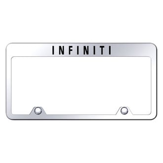 Autogold® - Inverted Chrome License Plate Frame with Engraved Infiniti Logo