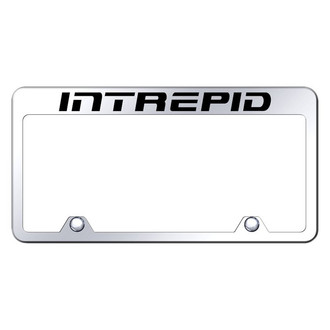 Autogold® - Inverted Chrome License Plate Frame with Engraved Intrepid Logo