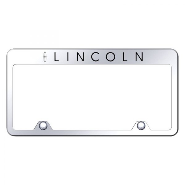 Autogold® - Inverted License Plate Frame with Engraved Lincoln Logo