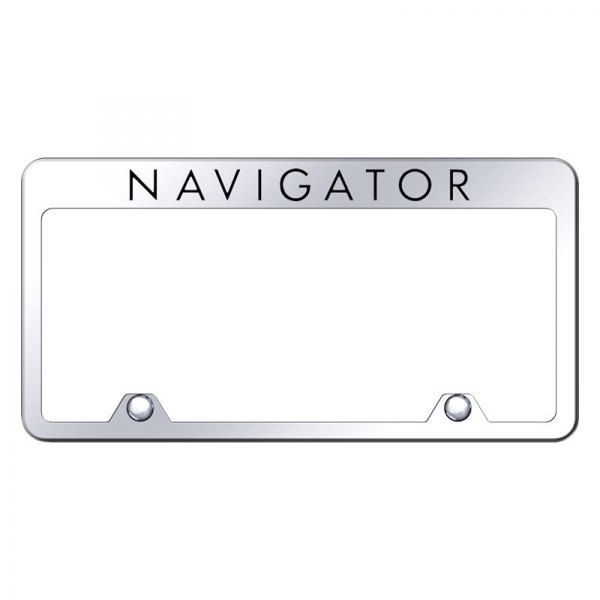Autogold® - Inverted License Plate Frame with Engraved Navigator Logo