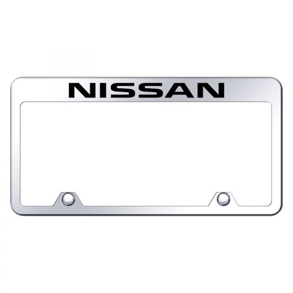 Autogold® - Inverted License Plate Frame with Engraved Nissan Logo