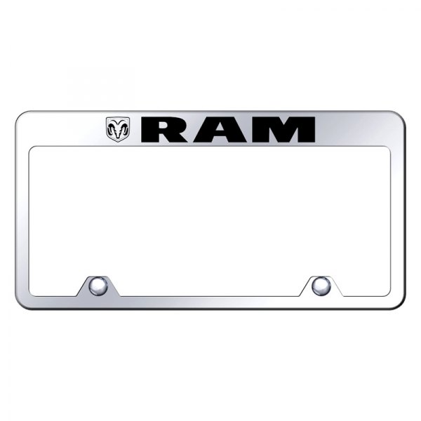 Autogold® - Inverted License Plate Frame with Engraved RAM Logo
