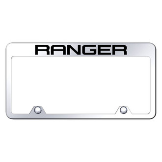Autogold® - Inverted Chrome License Plate Frame with Engraved Ranger Logo