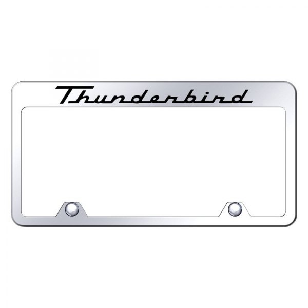 Autogold® - Inverted License Plate Frame with Engraved Thunderbird Logo
