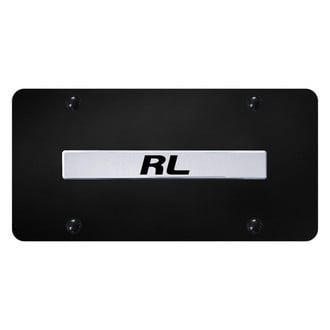 Autogold® - Black License Plate with 3D Chrome RL Logo