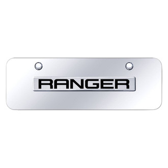 Autogold® - Chrome Mini Size License Plate with 3D Chrome Ranger Logo