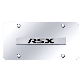 Autogold® - Chrome License Plate with 3D Chrome RSX Logo