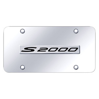 Autogold® - Chrome License Plate with 3D Chrome S2000 Logo