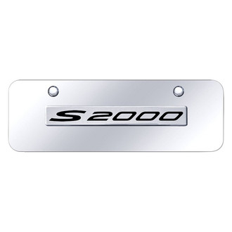 Autogold® - Chrome Mini Size License Plate with 3D Chrome S2000 Logo