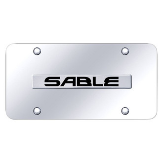 Autogold® - Chrome License Plate with 3D Sable Logo