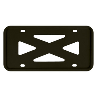 Autogold® - 4-Hole Wide Rail Black License Plate Frame