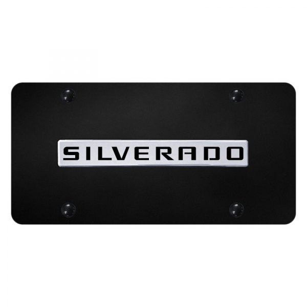 Autogold® - License Plate with 3D Silverado Logo