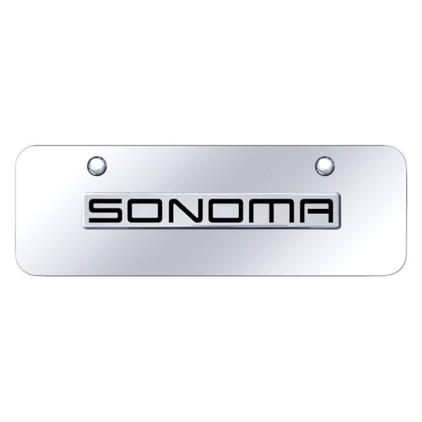 Autogold® - Mini Size License Plate with 3D Sonoma Logo