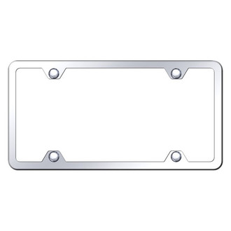 Autogold® - Thin 4-Hole Chrome License Plate Frame