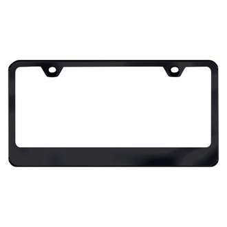 Autogold® - Thin Wide Bottom Black License Plate Frame
