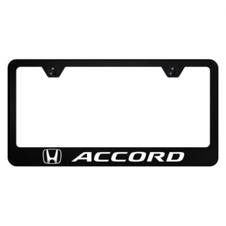 2008 2009 2010 Honda Accord License Plate Frames Black Plastic Raised Letter 2 