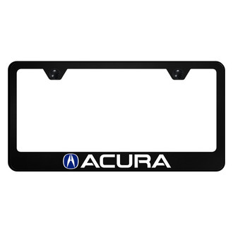 Autogold® - UV Printed Black License Plate Frame with Blue Fill Accura Logo