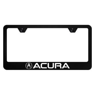 Autogold® - UV Printed Black License Plate Frame with White Fill Accura Logo