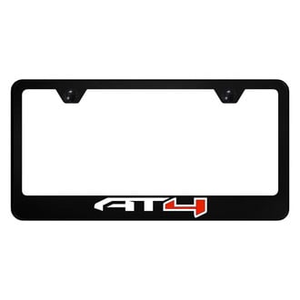 Autogold® - UV Printed Black License Plate Frame with Red AT4 Logo