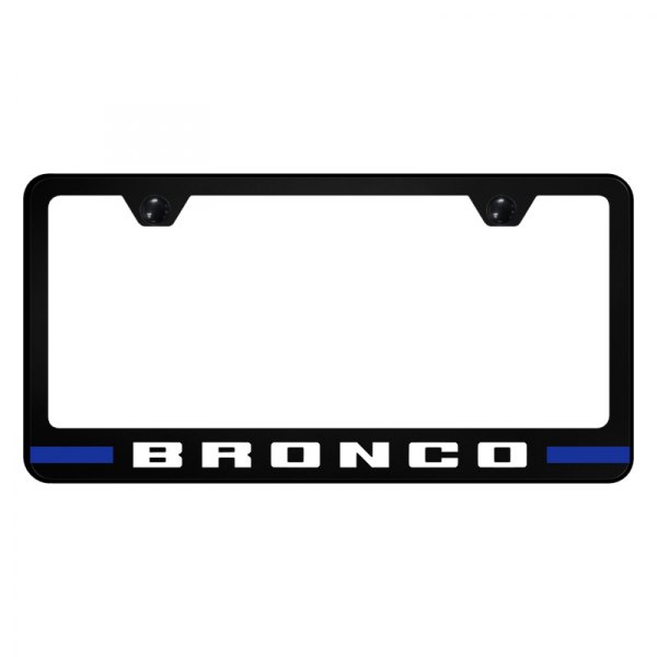 Autogold® - UV Printed License Plate Frame with Bronco Stripe
