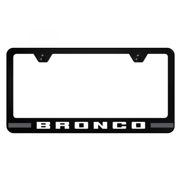 Autogold® - UV Printed License Plate Frame with Bronco Stripe