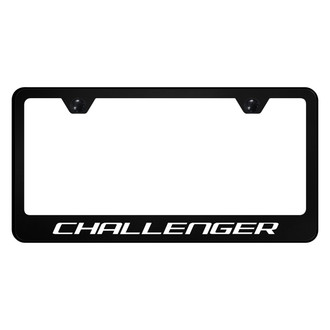 Autogold® - UV Printed Black License Plate Frame with Challenger Logo