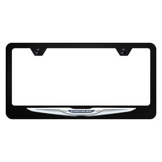 Autogold® - UV Printed Black License Plate Frame with Chrysler Logo