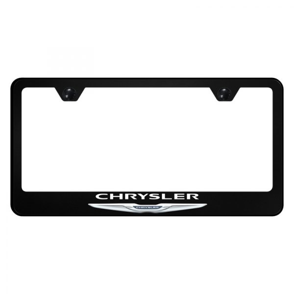 Autogold® - UV Printed License Plate Frame with Chrysler Logo and Emblem