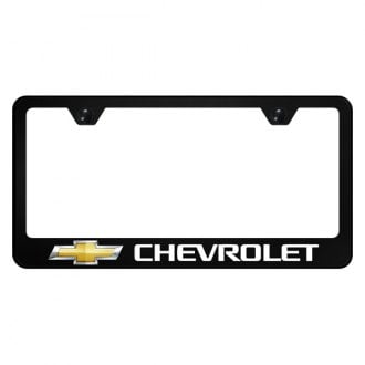 Chevy Cheyenne Laser Engraved Chrome License Plate Frame with Caps