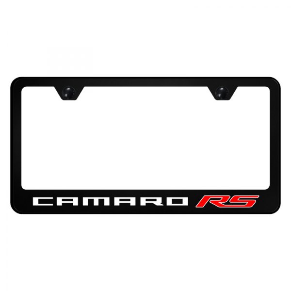 Autogold® - UV Printed License Plate Frame with Camaro RS Logo