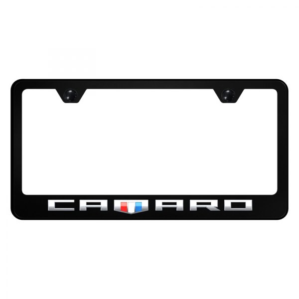 Autogold® - UV Printed License Plate Frame with Camaro Shield Logo