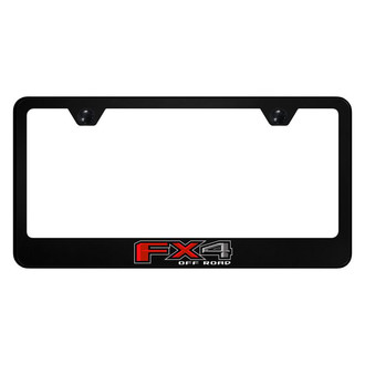 Autogold® - UV Printed Black License Plate Frame with FX4 Logo